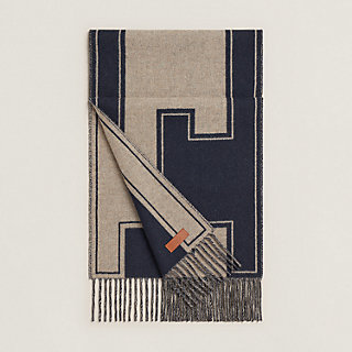 マフラー 《クレ・ドゥ・H》 - グレー | Hermès - エルメス-公式サイト